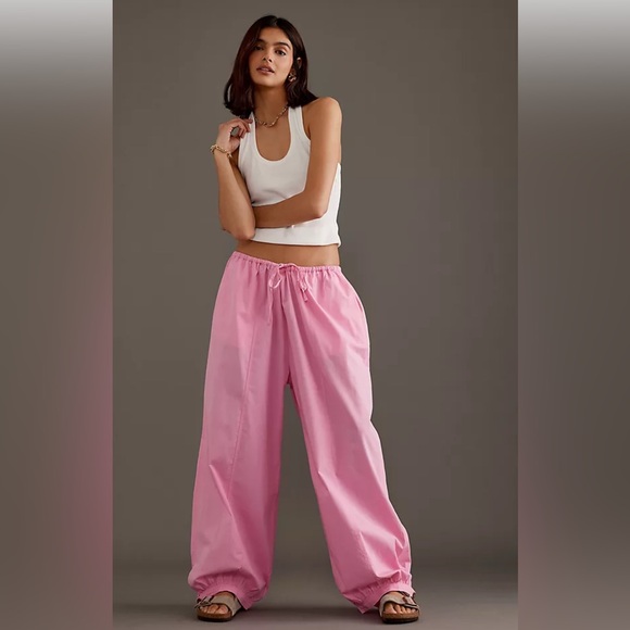 Anthropologie Pants - Anthropologie pink wide leg pants - L